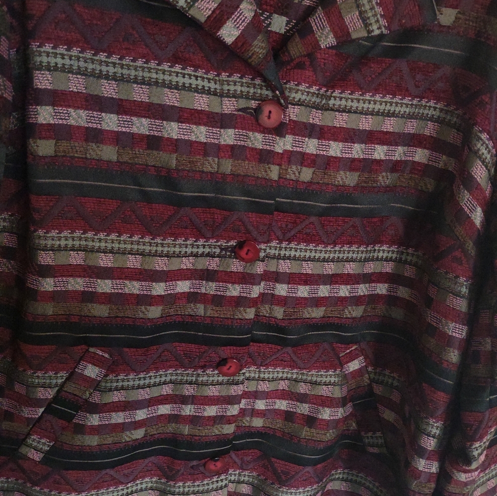 Sag Harbor Printed Blazer Jacket Size 16W - Picture 12 of 12